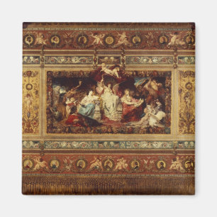 Ontwerp van het gordijn in de opera van Dresden Magneet