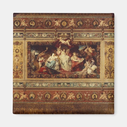 Ontwerp van het gordijn in de opera van Dresden Magneet (Voorkant)