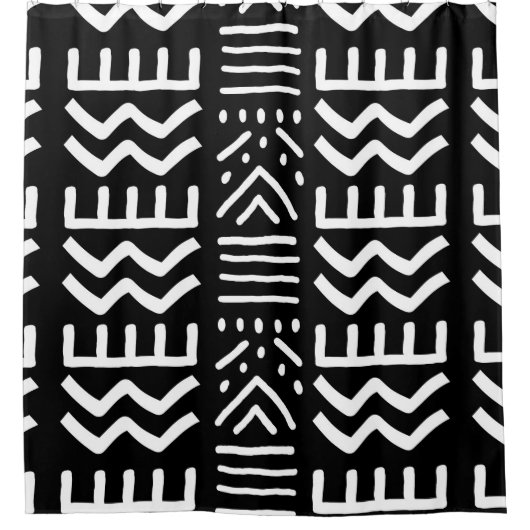 Ontwerp van het gordijngordijn voor Afrikaanse mod Douchegordijn (Voorkant)