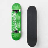 Ontwerp van het groene flesblad persoonlijk skateboard (Voorkant)