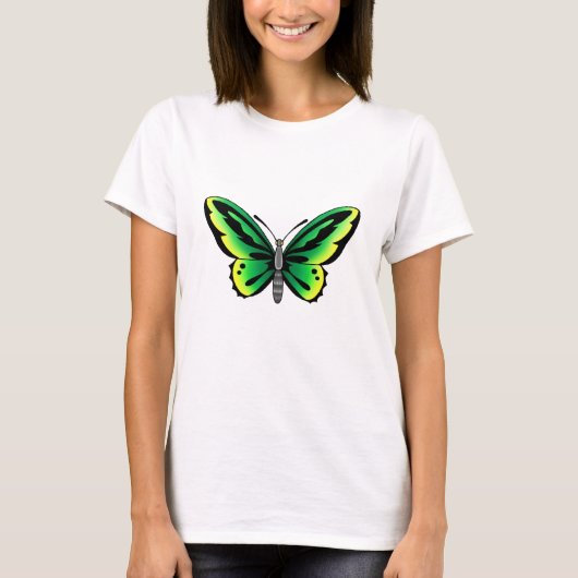 ontwerp van het groene tattoo van de vlinder t-shirt (Voorkant)