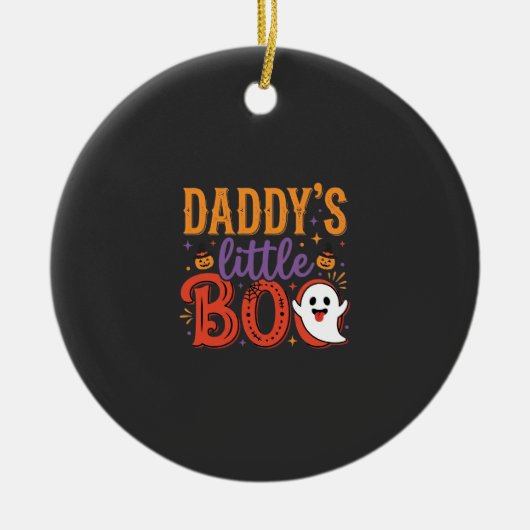 Ontwerp van het Halloween-spookje van pappie Keramisch Ornament (Voorkant)