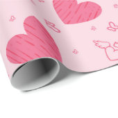 Ontwerp van het heart-thema Valentijnsdag Cadeaupapier (Rol Hoek)