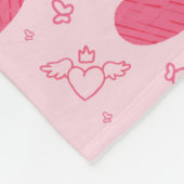 Ontwerp van het heart-thema Valentijnsdag Fleece Deken (Hoek)