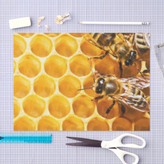 Ontwerp van het Honingraat- en bijenpatroon Tissuepapier (Craft)