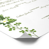 Ontwerp van het huwelijksattest met tropische blad poster (Hoek)