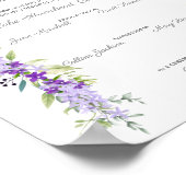 Ontwerp van het huwelijkscertificaat met bloemen e poster (Hoek)