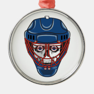 ontwerp van het ijshockeymasker metalen ornament