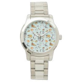 ontwerp van het kat-patroon voor kattenliefhebbers horloge