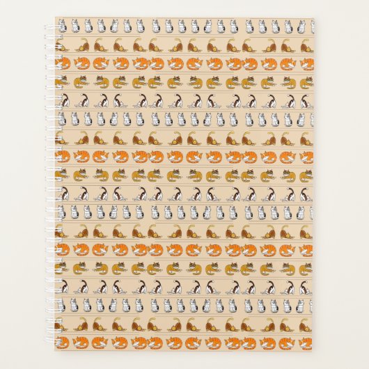 ontwerp van het kat-patroon voor kattenliefhebbers planner (Voorkant)