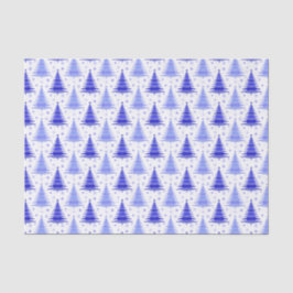 Ontwerp van het kerstboomblauw Periwinkle-patroon Tissuepapier