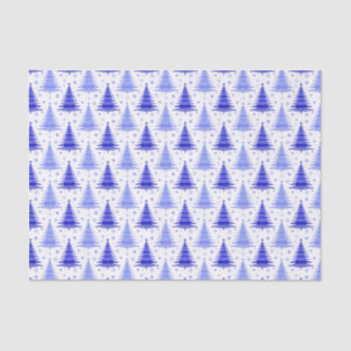Ontwerp van het kerstboomblauw Periwinkle-patroon Tissuepapier