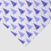Ontwerp van het kerstboomblauw Periwinkle-patroon Tissuepapier (Detail)