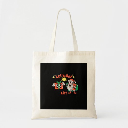 Ontwerp van het kerstfeest - Let's Get Lit Classic Tote Bag (Voorkant)