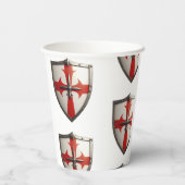 ontwerp van het kruisrichterschild papieren bekers (Achterkant)