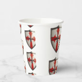 ontwerp van het kruisrichterschild papieren bekers (Links)