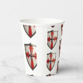 ontwerp van het kruisrichterschild papieren bekers (Rechts)