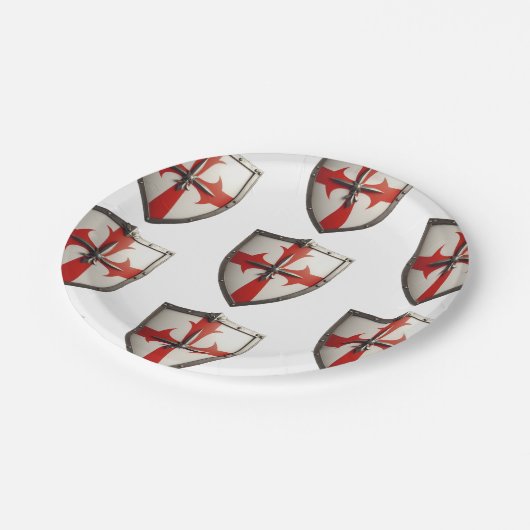 ontwerp van het kruisrichterschild papieren bordje (Gekanteld)