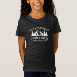 Ontwerp van het Latijns Cabin White Rustic Trees M T-shirt