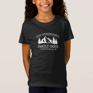 Ontwerp van het Latijns Cabin White Rustic Trees M T-shirt