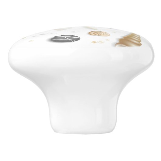 Ontwerp van het loopnaaktpatroon keramische knop (Zijkant)