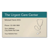 Ontwerp van het medisch centrum voor noodgevallen magnetisch visitekaartje (Voorkant)