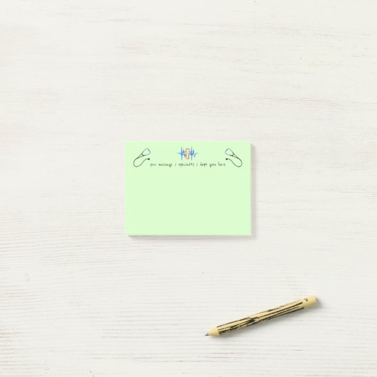 Ontwerp van het medisch recept/verpleegstation post-it® notes (Op bureau)