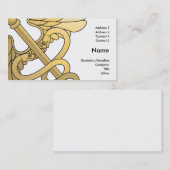 ontwerp van het medisch visitekaartje caduceus (Voorkant / Achterkant)