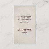 Ontwerp van het medische visitekaartje van de mens (Achterkant)