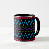 Ontwerp van het meerkleurige Artsy Pattern-patroon Mok (Voorkant rechts)