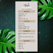 Ontwerp van het menu Beauty Salon Treatment Menu