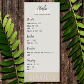 Ontwerp van het menu Beauty Salon Treatment Menu