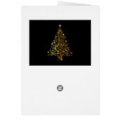 Ontwerp van het menu Zwart-wit en goudkoortsblauw (Achterkant)