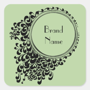  ontwerp van het merk Chic retro Vierkante Sticker