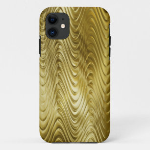 ontwerp van het metalen patroon - dunne golden gol iPhone 11 hoesje