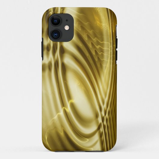 ontwerp van het metalen patroon - golden golven Case-Mate iPhone case (Achterkant)