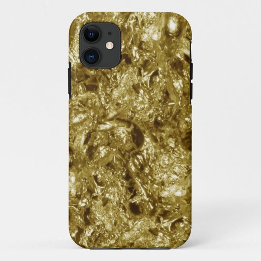 ontwerp van het metalen patroon - goud Case-Mate iPhone case (Achterkant)