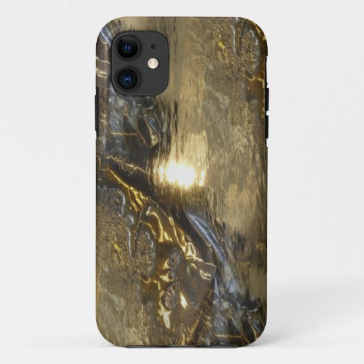 ontwerp van het metalen patroon - goudzilver Case-Mate iPhone case (Achterkant)