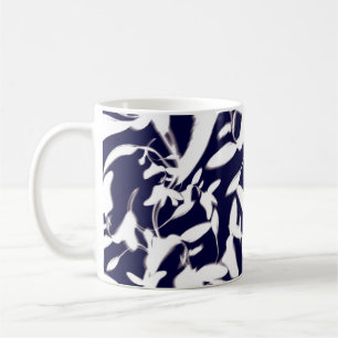 Ontwerp van het Navy & White kleurenpatroon, gemaa Koffiemok