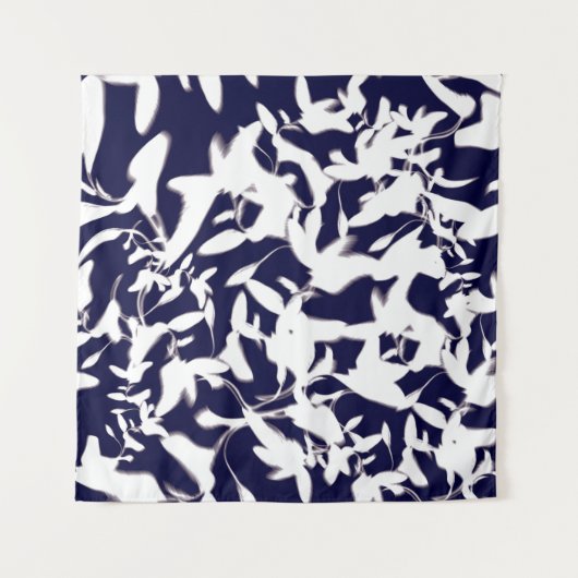 Ontwerp van het Navy & White kleurenpatroon, gemaa Wandkleed (Voorkant)