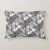 Ontwerp van het nesteffect van de zwarte lijn accent kussen (Voorkant)