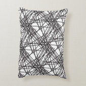 Ontwerp van het nesteffect van de zwarte lijn accent kussen (Achterkant (Verticaal))
