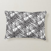 Ontwerp van het nesteffect van de zwarte lijn accent kussen (Achterkant)