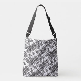 Ontwerp van het nesteffect van de zwarte lijn crossbody tas