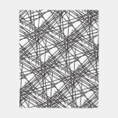 Ontwerp van het nesteffect van de zwarte lijn fleece deken (Voorkant)