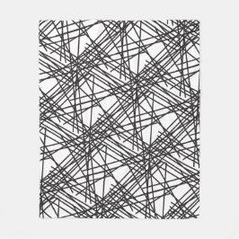 Ontwerp van het nesteffect van de zwarte lijn fleece deken