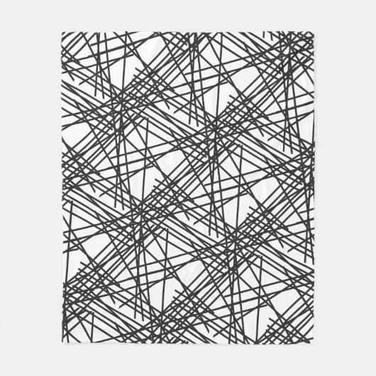 Ontwerp van het nesteffect van de zwarte lijn fleece deken (Voorkant)