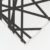 Ontwerp van het nesteffect van de zwarte lijn fleece deken (Hoek)