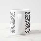 Ontwerp van het nesteffect van de zwarte lijn grote koffiekop (Achterkant)