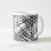 Ontwerp van het nesteffect van de zwarte lijn grote koffiekop (Voorkant rechts)